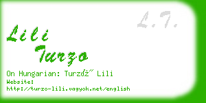 lili turzo business card